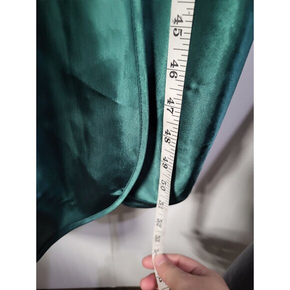 Victoria's Secret M Emerald Jewel Green Slip Dress Nightgown Satin y2k glam - Picture 5 of 9
